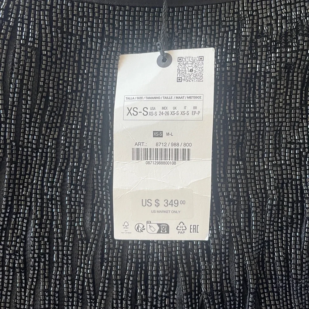 Zara beaded black skirt Limited Edition/ ZW Collection - Picture 12 of 12